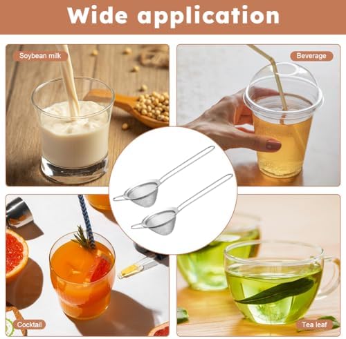 Cocktail Strainer Set of 2, Fine Mesh Bar Strainer for Cocktails and