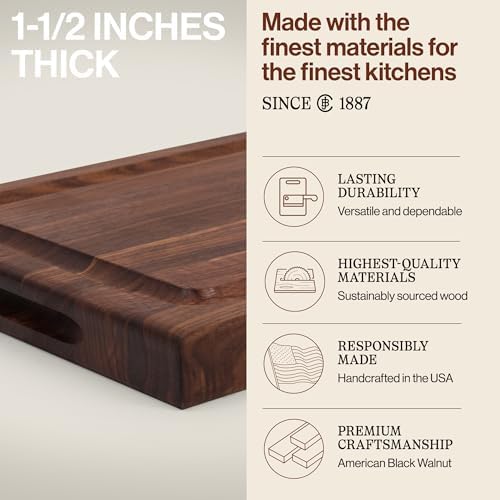 John Boos BBQ Series Walnut Cutting Board, 18 x 12 in