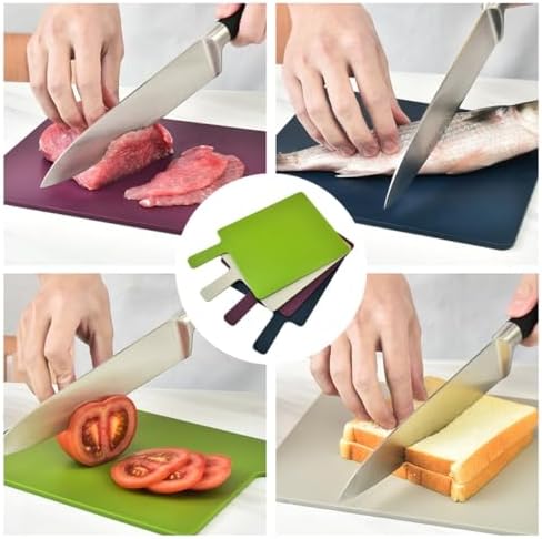 Classification Cutting Board Set 4pcs, Color-coded Household Kitchen