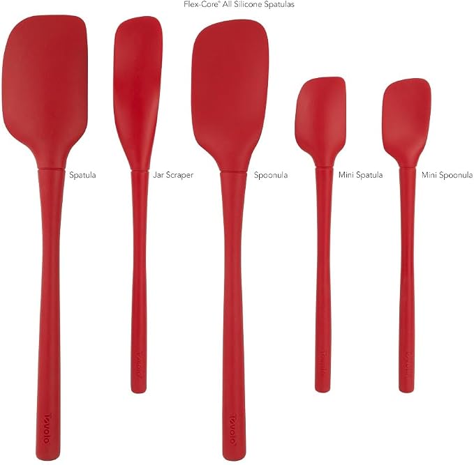 Tovolo Flex Core 5 Piece Silicone Spatula Set Heat Resistant All Silicone - Image 4