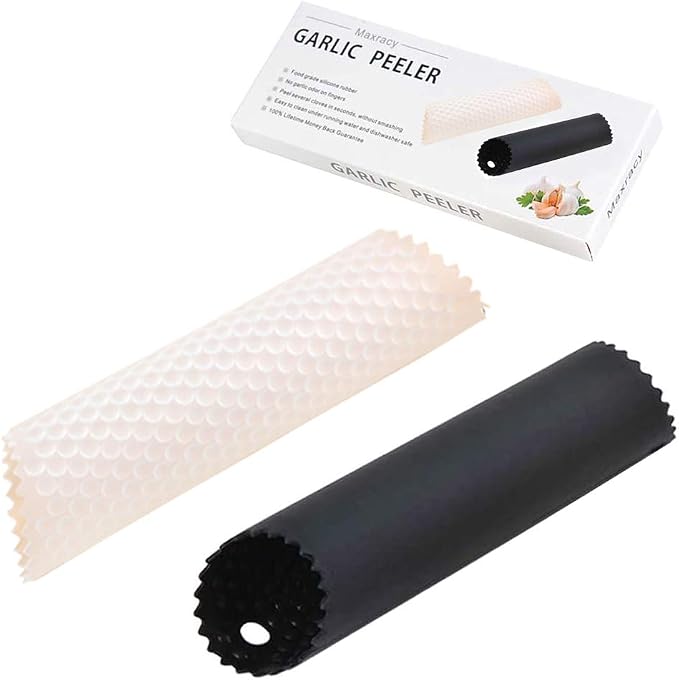 2 Set Silicone Garlic Peeler Easy Roller Tube Useful Garlic Odorfree Kitchen by MaxracyInc