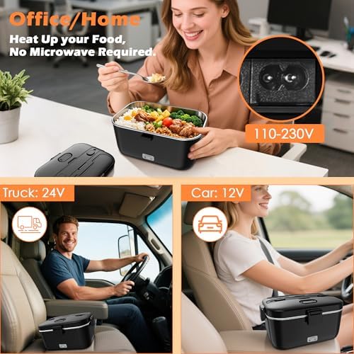 COZYEXPERT Electric-Lunch-Box-Heated-Food-Warmer 100W Heating Box for