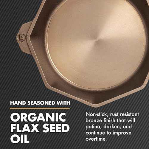 FINEX Cast Iron 8 and 12 Inch Skillet Bundle with Lids