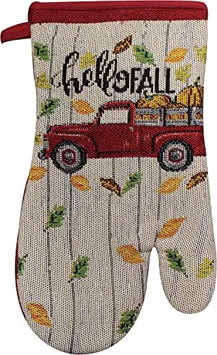 Set of 8, Red Antique Truck and Pumpkin Quote Hello Fall Design