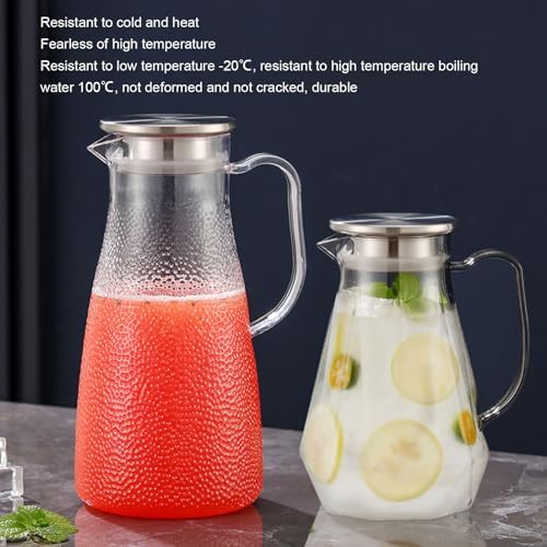 Glass Pitcher with Lid, Water Pitcher Filter Acrylic Pitchers for