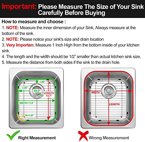 ARLBA 2 Pack Stainless Steel Sink Protectors, 13.2" x 11.5"