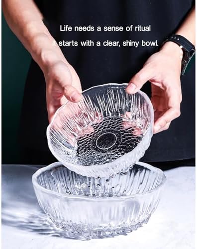 Large Glass Salad Bowl Set, 2-Piece Salad Mixing Bowl Set, Suitable