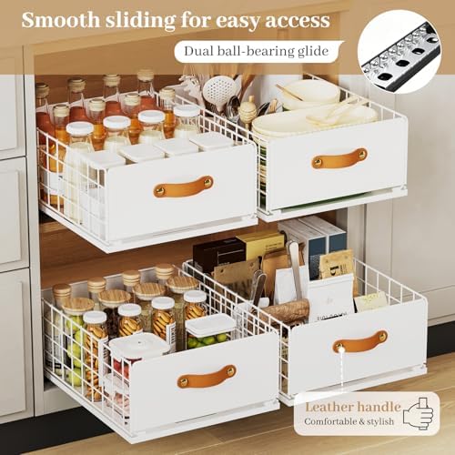 Pull Out Cabinet Organizer, Slide-Out Pantry Shelves, Fits Framed