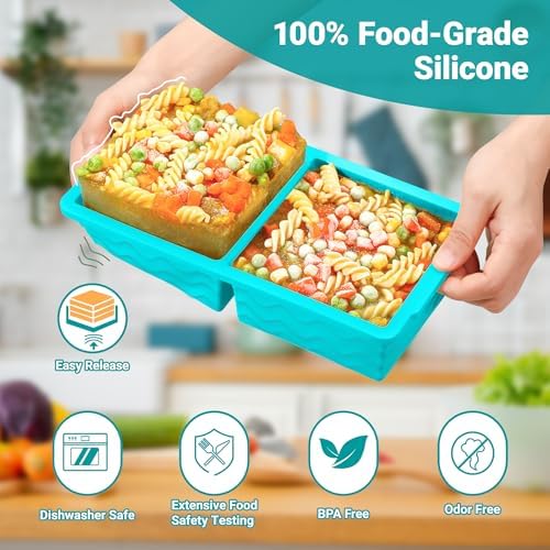 Aopigavi Silicone Freezer Tray with Lid – 2-Cup Soup Freezer Container