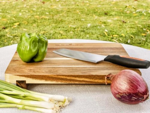 14x11 Acacia Wood Cutting Board with Feet for Griddle