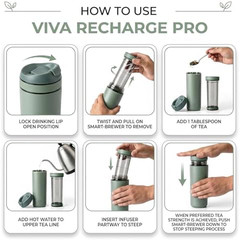 VIVA Recharge Tea Tumbler with Infuser, 16 oz