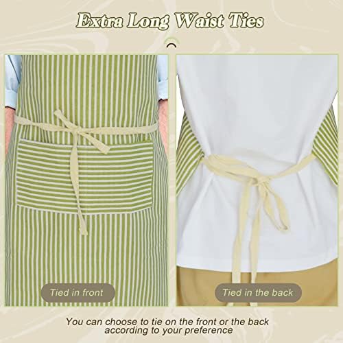 ATROPOS 2 Pack Aprons for Women with Pockets,Waterproof Cooking Aprons