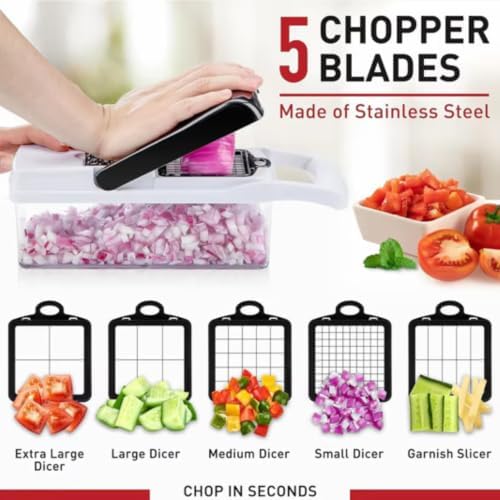 25-in-1 Vegetable Chopper with Drain Basket