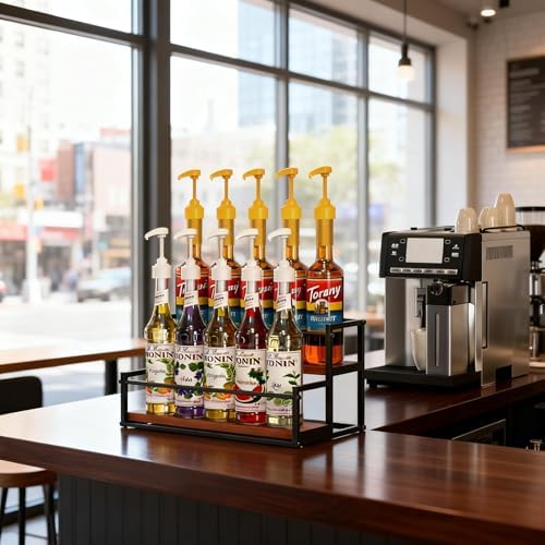 THYGIFTREE 2-Tier Coffee Syrup Rack