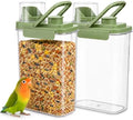 2 Pcs 3 Qt/2.8 L Bird Seed Storage Containers, Plastic Airtight Bird
