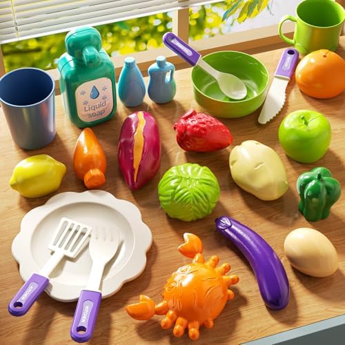 JUKUDAHU Kids' Play Sink with Running Water