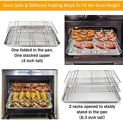 TeamFar Cooling Rack, 5-Tiers Stainless Steel Baking Cooling Wire Rack