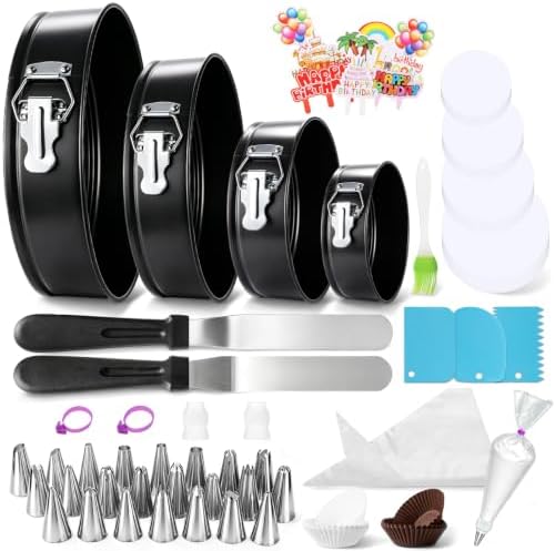 179pcs Cake Decorating Supplies with 4 Springform Pans Cake Pan Baking