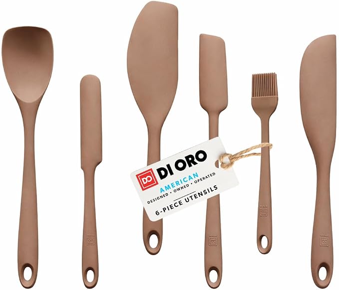 DI ORO 6-Piece Silicone Spatula Set by DIORO