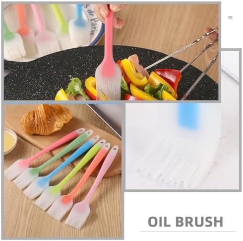 4pcs Silicone Basting Brush Xmas Portable Outdoor Grilling Oil Brush