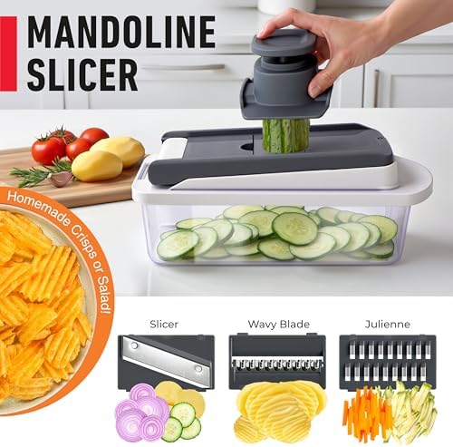 Mueller 10-in-1 Vegetable Chopper & Mandoline Slicer
