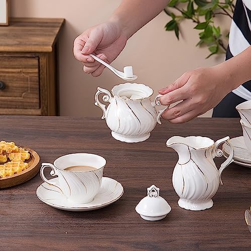 Agyiuns tea pot ceramic Sugar and Creamer Set Ceramic
