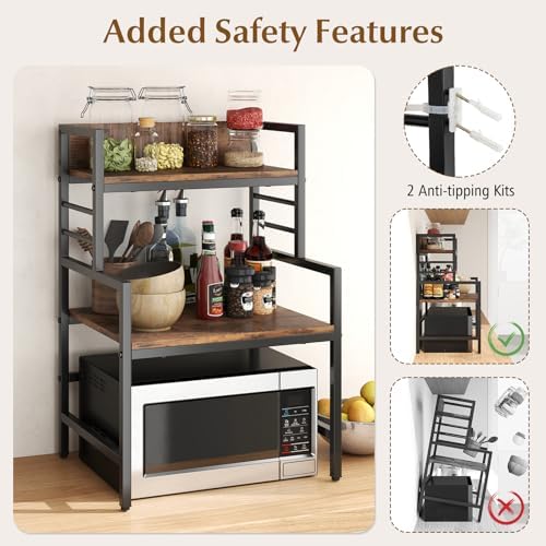 GIANTEX 3-Tier Microwave Stand, Metal Frame