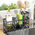 Cisily Kitchen Sink Caddy with Brush Holder, Stainless Steel