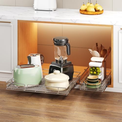 Pull Out Cabinet Organizer 30" W x 211⁄2" D, Heavy Duty Cabinet Pull