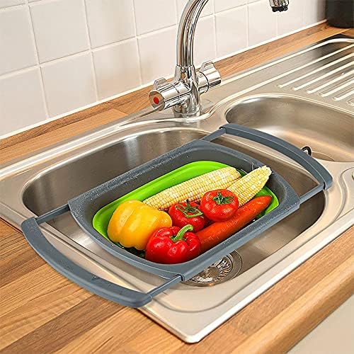 Alnicov Silicone Collapsible Colander,Colander Strainer Over The Sink