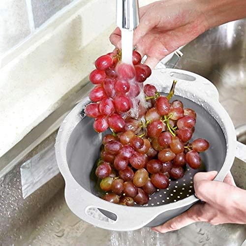 QiMH Collapsible Colander and Strainer Set of 3-2 PC 4 Quart(1 gal)