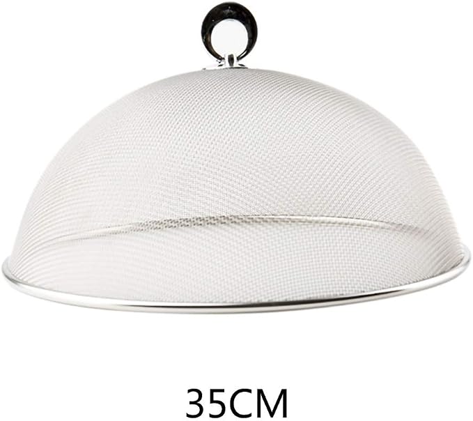 Ochine Stainless Steel Mesh Dome Food Cover Round Splatter Cover Screen Food - Image 2