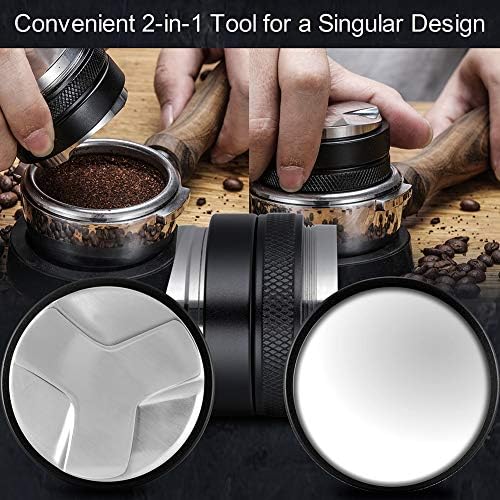 51mm Espresso Tamper and Distributor, MATOW Dual Head Coffee Leveler