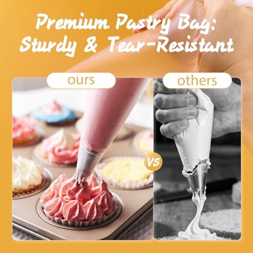 Volokitx 200 Pack 12 Inch Disposable Tipless Piping Bags for Royal