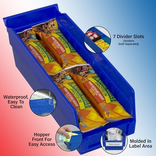 Akro-Mils 30120 Plastic Shelf Bins, 12" x 4" x 4", 24-Pack