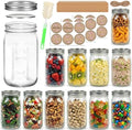 12 Pack 32 oz Wide Mouth Mason Jars with Airtight Lids