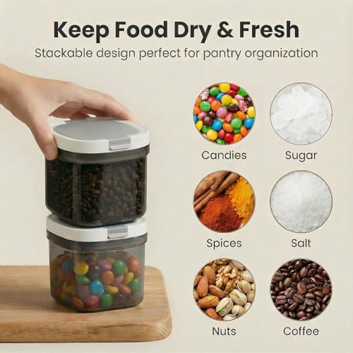 Leezmark 2 Pack Airtight Coffee Canister with Scoop, 27 Fl.Oz Coffee