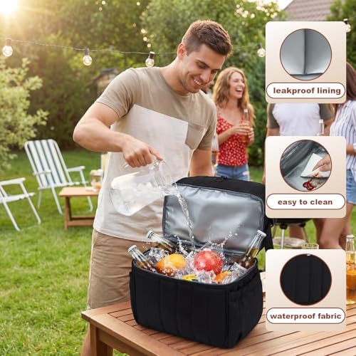 LOIDOU 2-in-1 Lunch Tote Bag for Women Work, Insulated Lunch Bag &