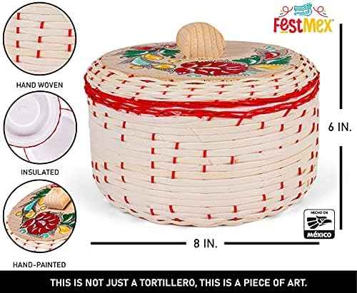 Genuine Mexican Handwoven Tortillero with added Styrofoam Insulation