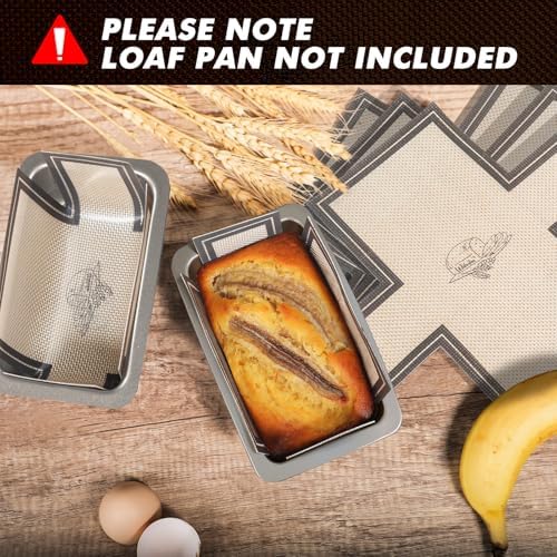 Webake Non-Stick Silicone Loaf Pan Liner for 6x3 Small Banana Bread
