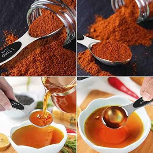 16 Pieces Measuring Cups and Magnetic Measuring Spoons Set Stainless
