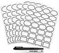 Kitchen Pantry Food Containers Clear Labels with Black Border, 138