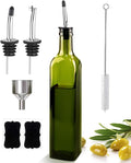 Leaflai Olive Oil Dispenser Bottle, 17oz Glass Olive Oil Dispenser and Vinegar by Leaflai