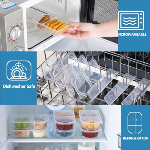 TAIHUIMY 10 oz Reusable Snack Containers with Lids for Kid, 2