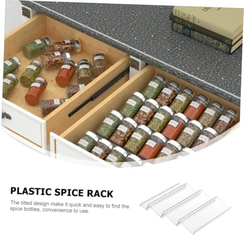 SUPVOX Expandable Spice Rack Organizer, Acrylic Drawer Insert
