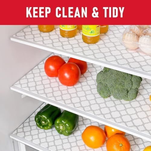 Cooyes Refrigerator Shelf Liners for French Door Fridge, 17.7" × 36"