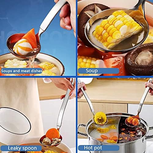 Collfa Small Soup Ladle Metal SUS304 Stainless Steel Ladles Spoon And