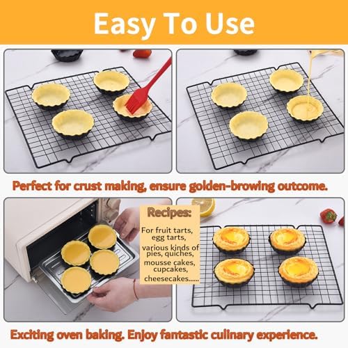 DATANYA Mini Tart Pans Removable Bottom 3 Inch, Carbon Steel Nonstick