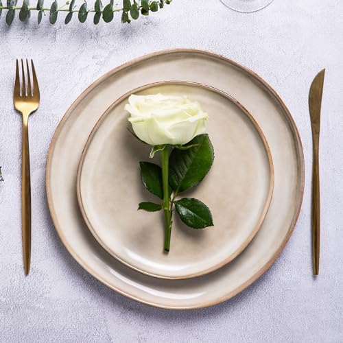 AmorArc Ceramic Dinnerware Sets for 8, 24Pcs Plates and Bowls Sets Dishes