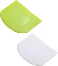 2 Pieces Dough Scraper Bowl Scraper Food-safe Plastic Dough Cutter Flexible by lasenersm